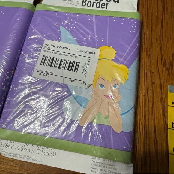 NEW Disney Tinkerbell Wallpaper Border LOT of 3 Pkgs Unopened PrePasted 15 Yards - Picture 6 of 9
